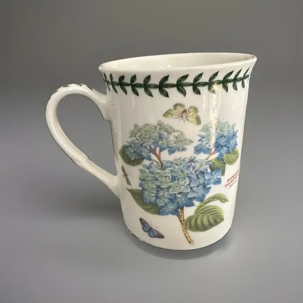 Botanic Garden Portmeirion Blue Hydrangea Macrophylla Butterfly Tea Coffee Cup